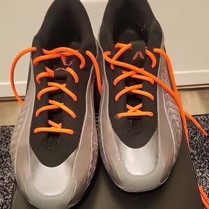 Adidas A.E. 1 Low Silver and Black Basketball Shoes